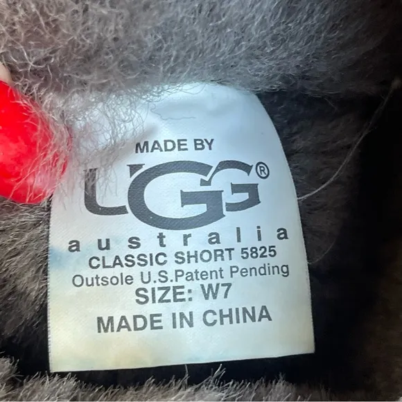 UGG Classic Short Grey Boots Size 7