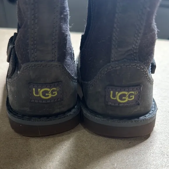 UGG Gray Moto Buckle Boot Toddler Girls Size 7