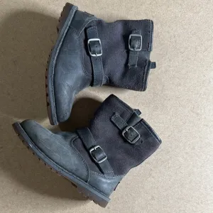 UGG Gray Moto Buckle Boot Toddler Girls Size 7