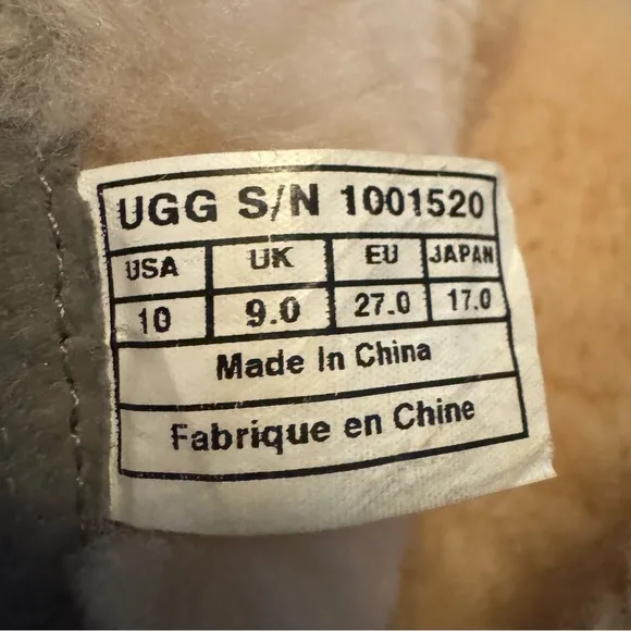 UGG Maddi Girls Toddler Size 10 Gray &amp; Cream Boots Cozy and Durable (EUC)