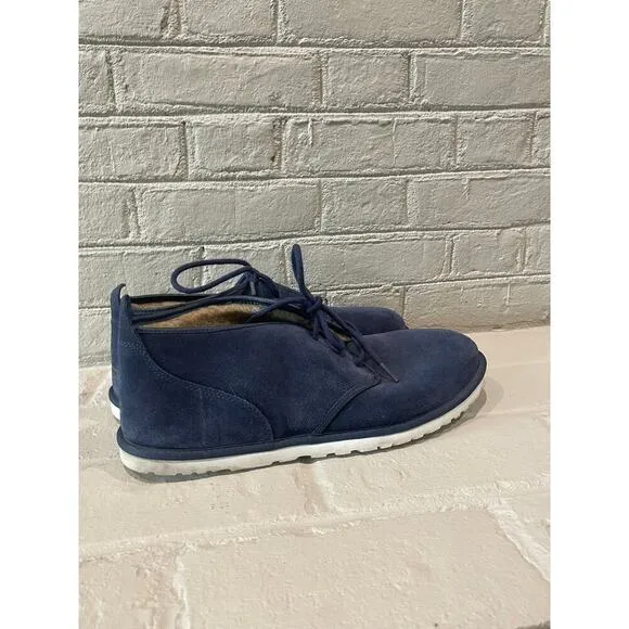 UGG MAKSIM Navy Suede Sheepwool Chukka Ankle Boots