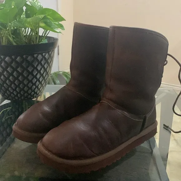 UGG Mariana Sheepskin Lined Leather Boots