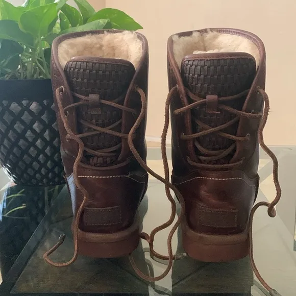 UGG Mariana Sheepskin Lined Leather Boots