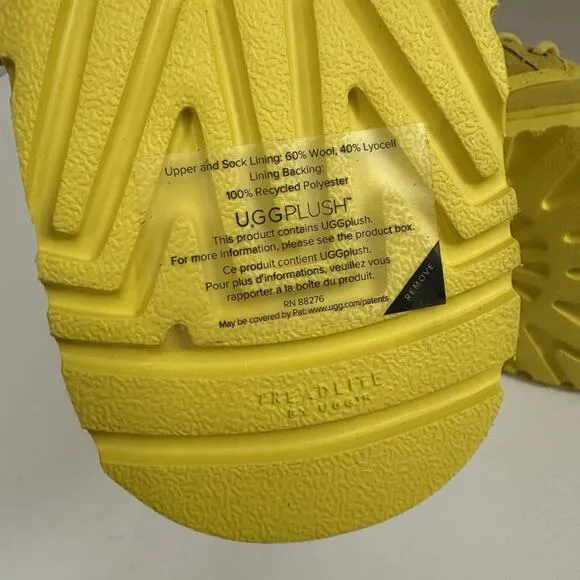 UGG Mens Boots Size 12 Canary Yellow Neumel Scatter Graphic Suede NWOB
