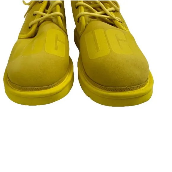 UGG Mens Boots Size 12 Canary Yellow Neumel Scatter Graphic Suede NWOB