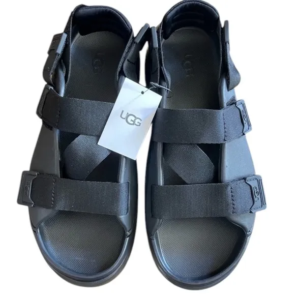 UGG Men’s Stratus Black Lightweight Casual Beach Sandals Size 9 NWT