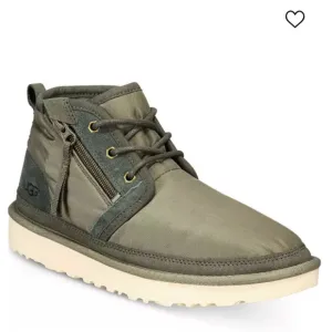 *UGG* Neumel Green Nylon &amp; Suede Men's Lace Up Boots