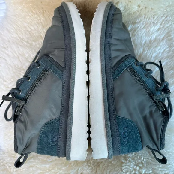 *UGG* Neumel Green Nylon &amp; Suede Men's Lace Up Boots