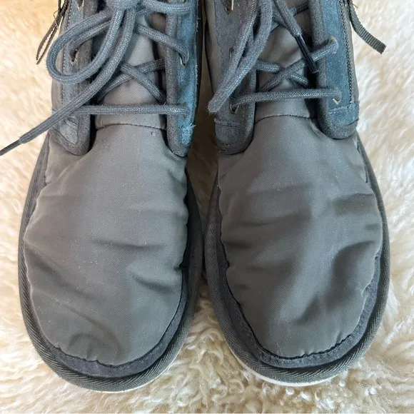 *UGG* Neumel Green Nylon &amp; Suede Men's Lace Up Boots