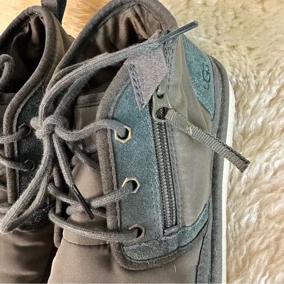 *UGG* Neumel Green Nylon &amp; Suede Men's Lace Up Boots