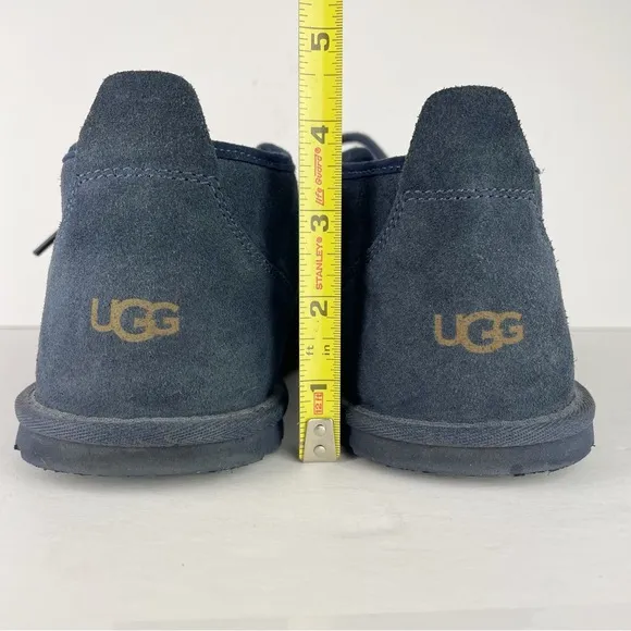 UGG Neumel Navy Blue Suede Leather Shearling Lace Up Warm Cozy Ankle Boots