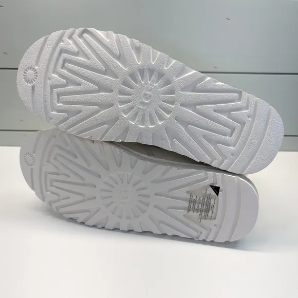 UGG NEUMEL White Logo Leather Chukka Ankle Wool Warm Comfy Boots Men's 12