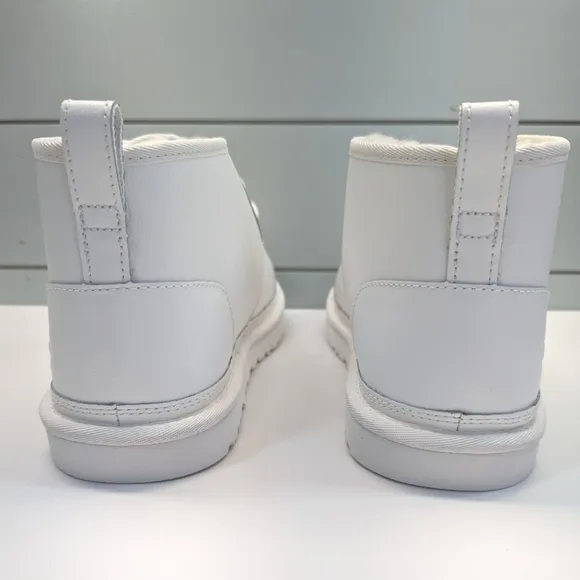 UGG NEUMEL White Logo Leather Chukka Ankle Wool Warm Comfy Boots Men's 12