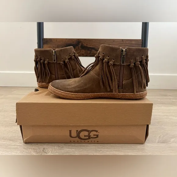 UGG Shenendoah Fringe Ankle Boots
