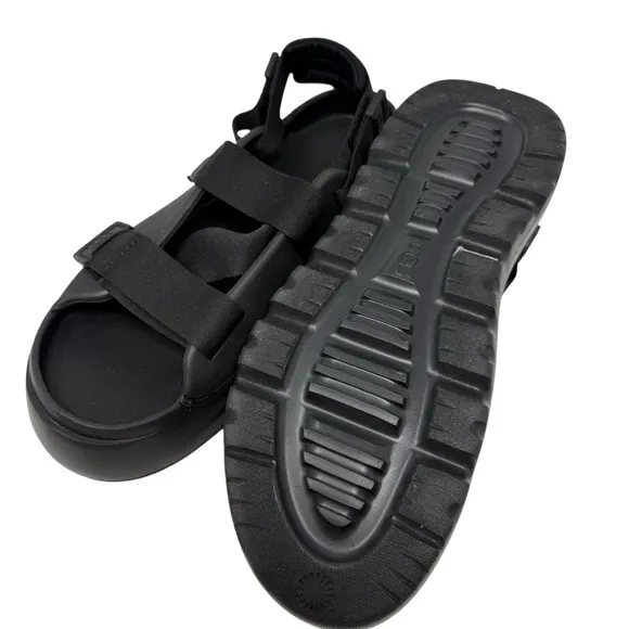 UGG Stratus Mens Size 11 Platform Strappy Waterproof Sport Sandals Black NWT