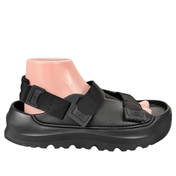 UGG Stratus Mens Size 11 Platform Strappy Waterproof Sport Sandals Black NWT