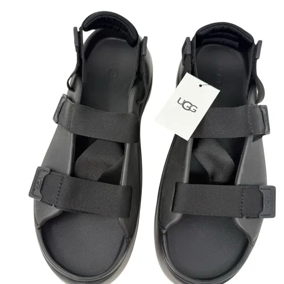UGG Stratus Mens Size 11 Platform Strappy Waterproof Sport Sandals Black NWT