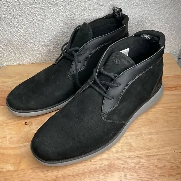 UGG Union Men's size 11 Waterproof Chukka Boots Leather Black Worn once #11049