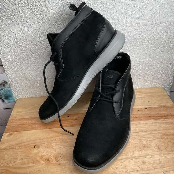 UGG Union Men's size 11 Waterproof Chukka Boots Leather Black Worn once #11049