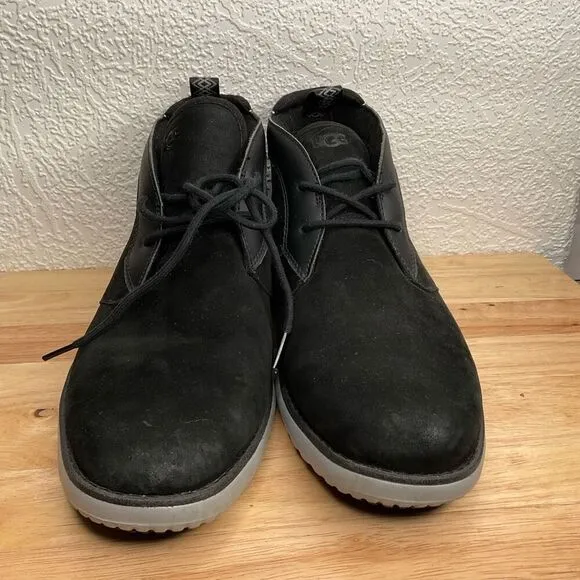 UGG Union Men's size 11 Waterproof Chukka Boots Leather Black Worn once #11049