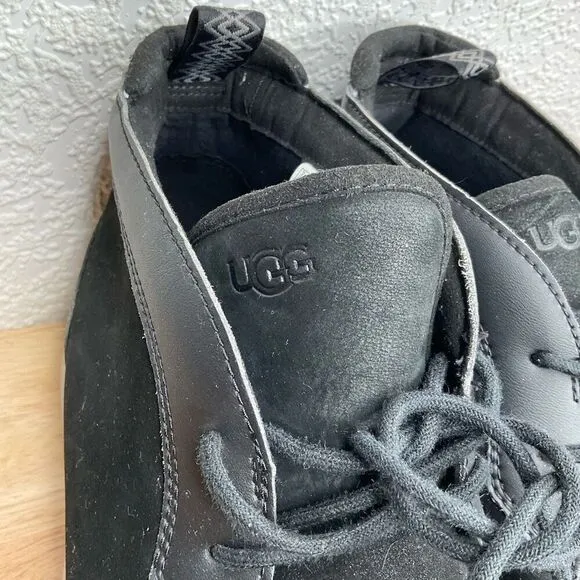 UGG Union Men's size 11 Waterproof Chukka Boots Leather Black Worn once #11049