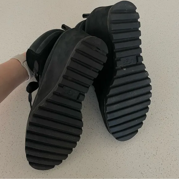 Ugg Valory Black Wedge Booties Size 8.5