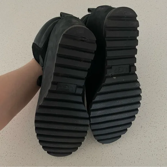 Ugg Valory Black Wedge Booties Size 8.5