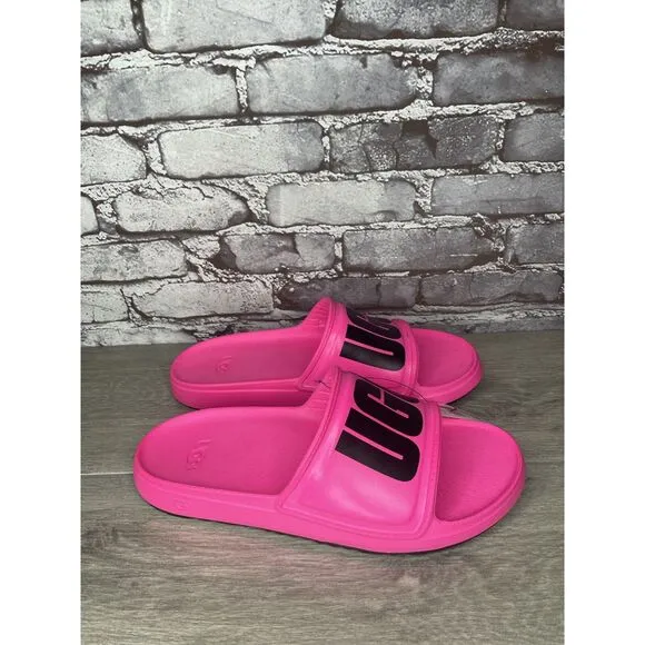 UGG WILCOX SLIDE Pink Rubber Light Waterproof Sport Sandals Men’s Sz 12M US/45EU
