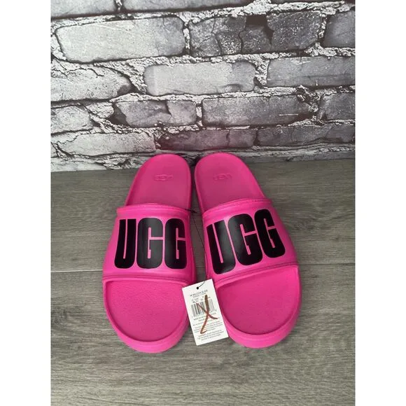 UGG WILCOX SLIDE Pink Rubber Light Waterproof Sport Sandals Men’s Sz 12M US/45EU