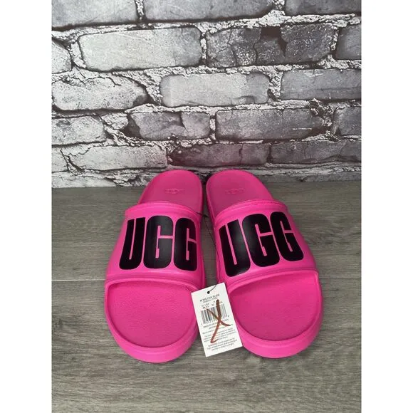UGG WILCOX SLIDE Pink Rubber Light Waterproof Sport Sandals Men’s Sz 12M US/45EU