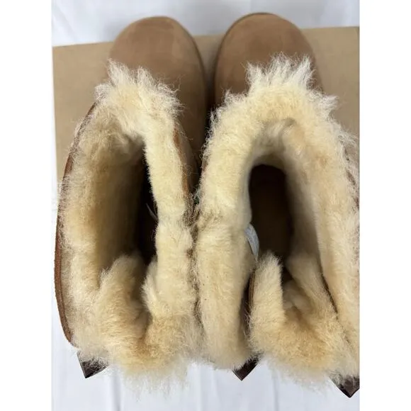 UGG Women's Mini Bailey Bow II Chestnut Boots Sz 6 New In Box