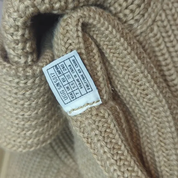 UGG Y2K Classic Cardy Knit Sweater Boots 7 Chestnut Tall Shearling RARE Retired