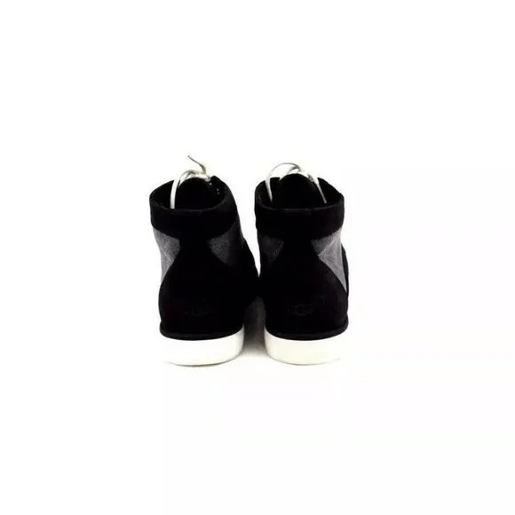 UGG BETHANY CANVAS NUBUCK SHEEPSKIN BLACK SHOES