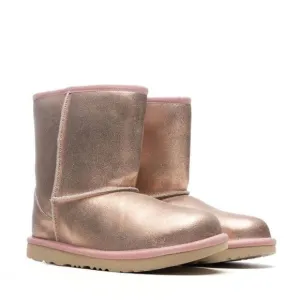 UGG Kids CLASSIC II BOOT METALLIC GLITTER - ROSE GOLD Size 7 or Women’s 8 or 9