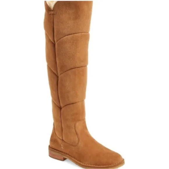 UGGS Tan Suede Knee-High Boots Size 6