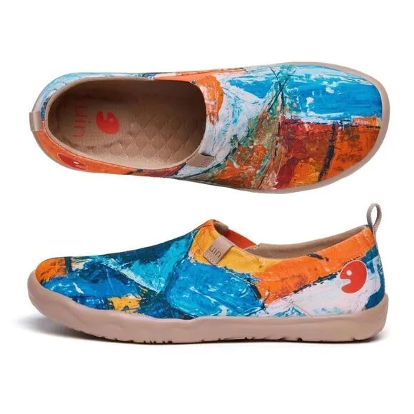 UIN Men's Walking Shoes Slip On Loafers (Art Vision Toledo)