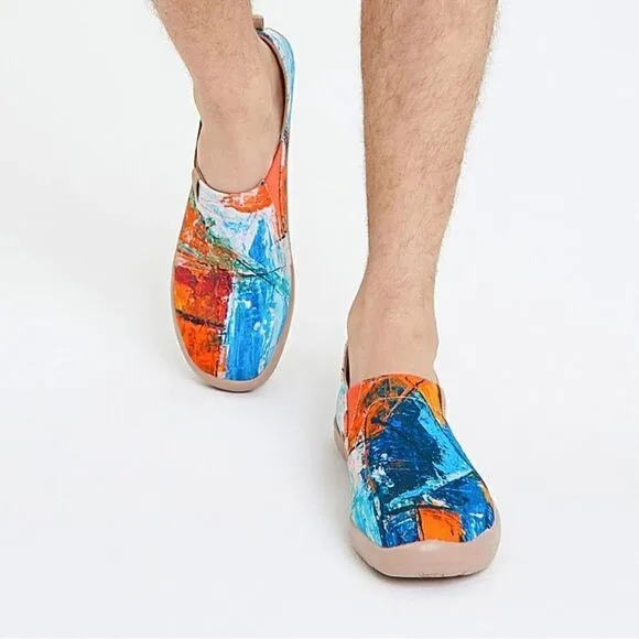 UIN Men's Walking Shoes Slip On Loafers (Art Vision Toledo)