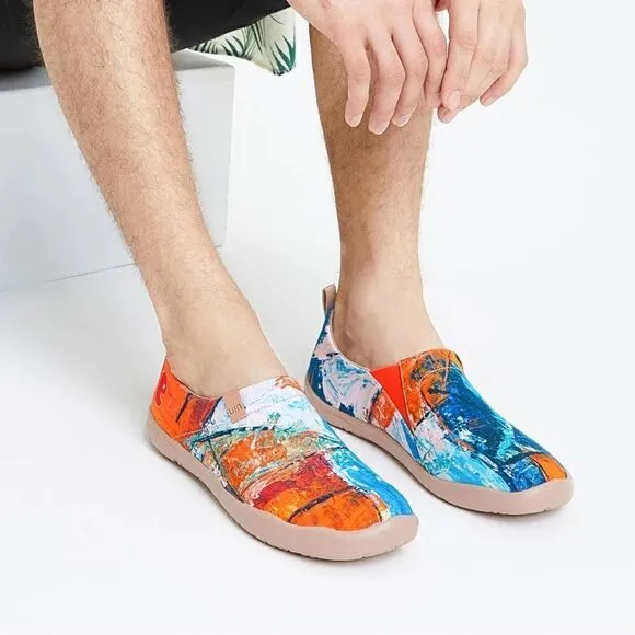 UIN Men's Walking Shoes Slip On Loafers (Art Vision Toledo)