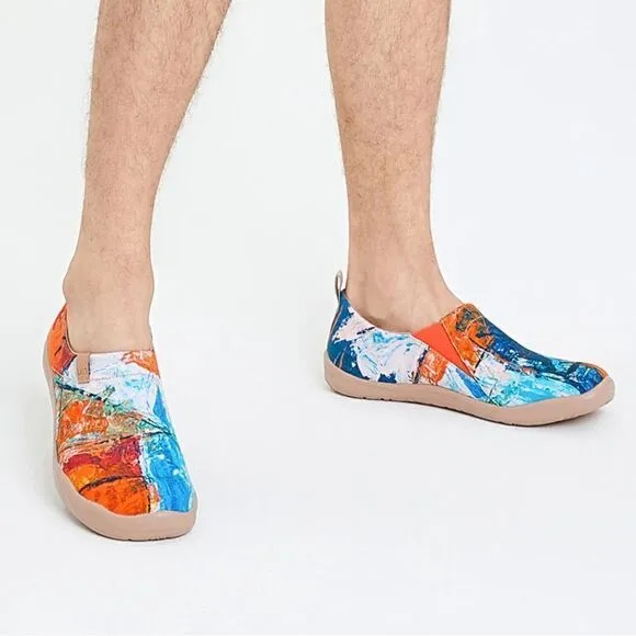 UIN Men's Walking Shoes Slip On Loafers (Art Vision Toledo)