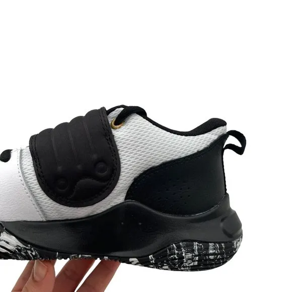 Under Armour Youth Boys Basketball Shoes Size 4Y White Black Lace Up Sneakers