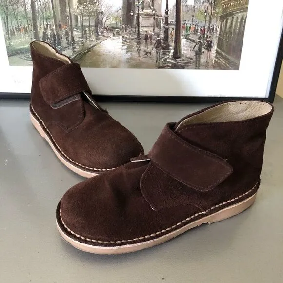 Unit Shoes Brown Suede Booties