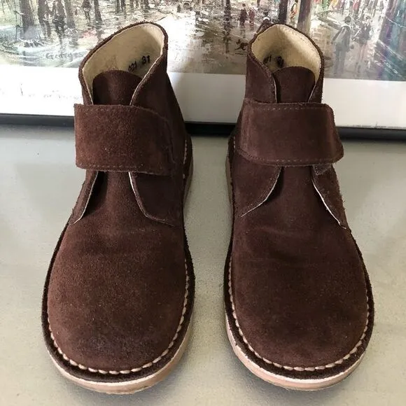 Unit Shoes Brown Suede Booties