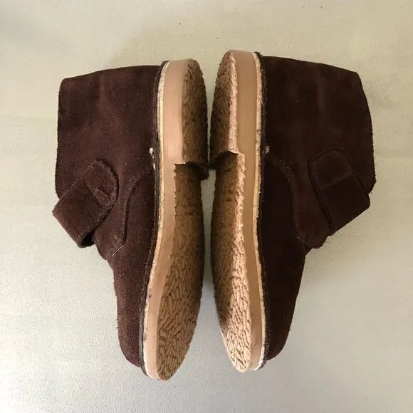 Unit Shoes Brown Suede Booties