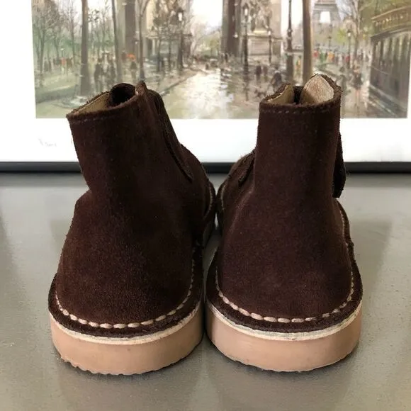 Unit Shoes Brown Suede Booties