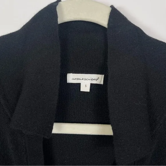 Unsubscribed Cashmere Blend Polo Sweater Dress | Black | Size S