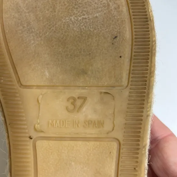 Valentino White Espadrille Mules Size 37 EU