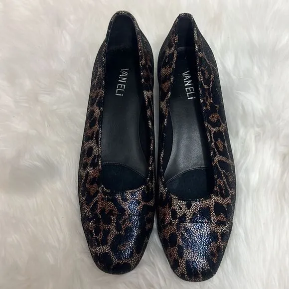 Van Eli Frankie Black Soft Nappa Leather Flats Size 9.5 Bin 12