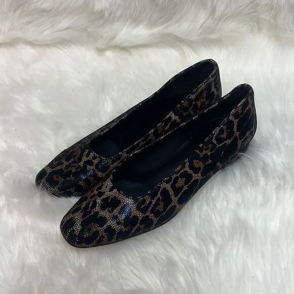 Van Eli Frankie Black Soft Nappa Leather Flats Size 9.5 Bin 12