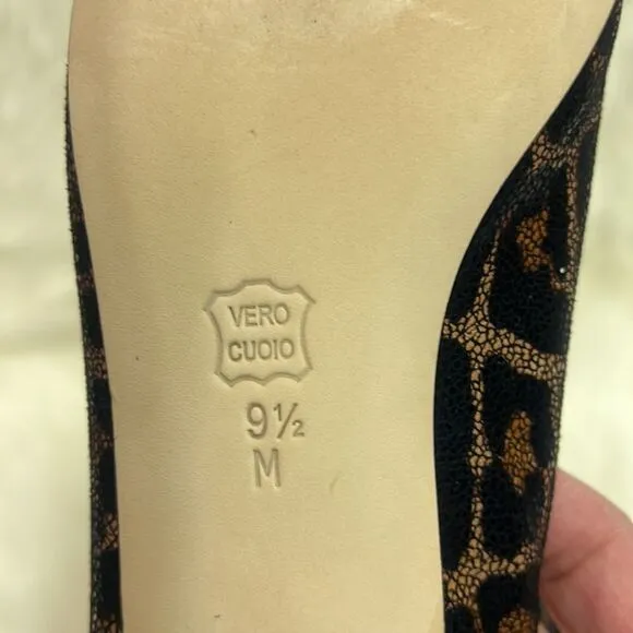 Van Eli Frankie Black Soft Nappa Leather Flats Size 9.5 Bin 12