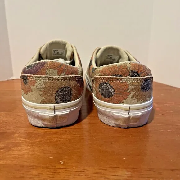 Vans Doheny Women's 6 Sneakers Suede Floral Sunflower Earth Tones Shoes Lace Up